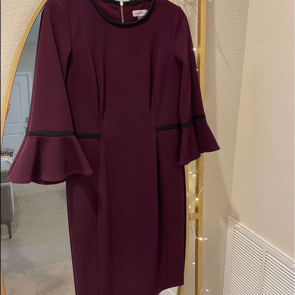 Calvin Klein Sheath Dress with Bell Sleeve